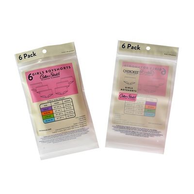 PET / VMPET / CPP Zipper Printed Poly Bag για μπικίνι / μεταξωτές κάλτσες / συσκευασία κάλτσες