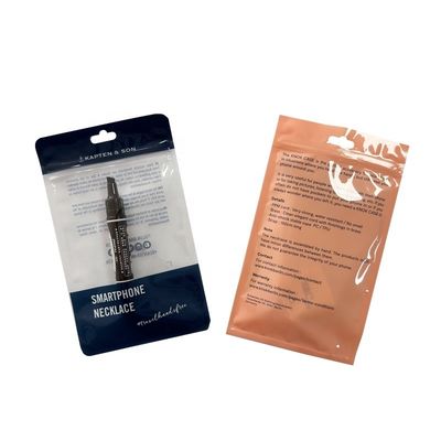 Προσαρμοσμένο πάχος OEM πλαστικό Ziplock κρεμαστή τσάντα για αδιάβροχη θήκη κινητού τηλεφώνου