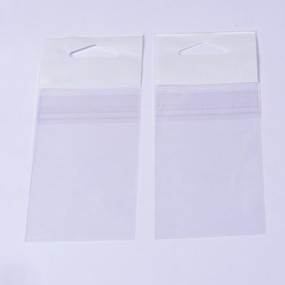 Επανακλείσιμο Opp Header Bag Αυτοκόλλητη Opp Bag συσκευασία για συσκευασία μιας χρήσης