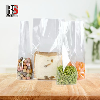 12x8x25cm πλαστική τετραγωνική κάτω τσάντα τροφίμων για ποπκόρν σε καθαρά ή προσαρμοσμένα χρώματα