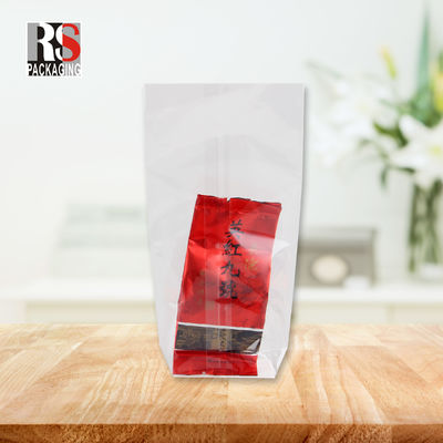 12x8x25cm πλαστική τετραγωνική κάτω τσάντα τροφίμων για ποπκόρν σε καθαρά ή προσαρμοσμένα χρώματα