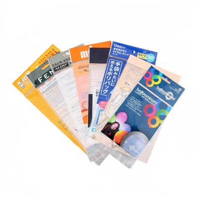 Αυτοκόλλητες CPP / Bopp Poly Bag Βαλόνια Cellophane συσκευαστικές σακούλες με πολύχρωμα έντυπα