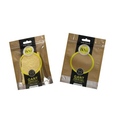 Εκτύπωση με βαφή Custom Branded Packaging Face Mitt Packing Ziplock Seal Cosmetic Bag