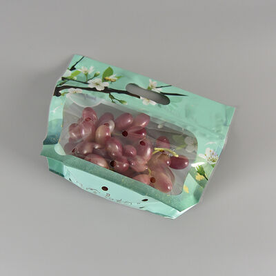 Προσαρμοσμένο Σχεδιασμός Πλαστικό Τροφίμων Αντιθαμβωτικό Σακουλάκι Διαφανές Συσκευασίας Φρέσκων Λαχανικών Φρούτων με Χειρολαβή Φερμουάρ