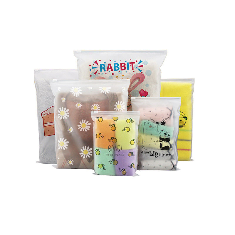 CPE / PE / PPE Τυπωμένες Poly Bags υγρασία Mylar Frosted Zip Lock Bags για ρούχα