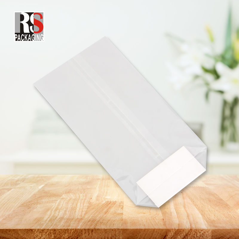 12x8x25cm πλαστική τετραγωνική κάτω τσάντα τροφίμων για ποπκόρν σε καθαρά ή προσαρμοσμένα χρώματα