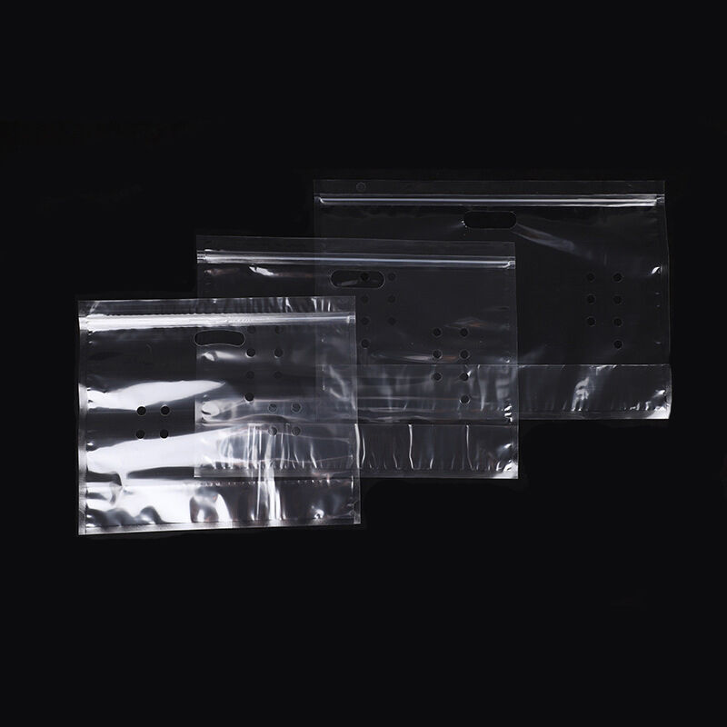 Προσαρμοσμένο Σχεδιασμός Πλαστικό Τροφίμων Αντιθαμβωτικό Σακουλάκι Διαφανές Συσκευασίας Φρέσκων Λαχανικών Φρούτων με Χειρολαβή Φερμουάρ